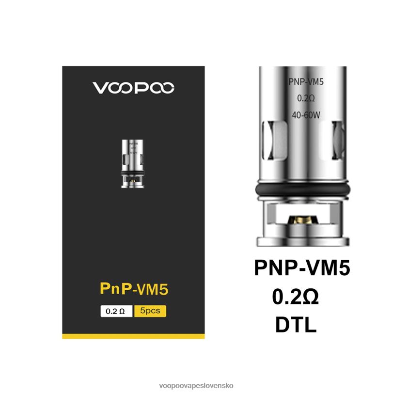 VOOPOO PNP cievky (5ks) - VOOPOO Vape Online pnp-vm5 8064H599