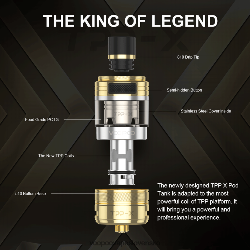 VOOPOO TPP X pod tank - VOOPOO Vape Drag Slovensko dúha 8064H514