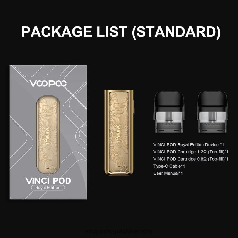VOOPOO VINCI POD kráľovské vydanie - VOOPOO Vape Bratislava Zlatý list 8064H343